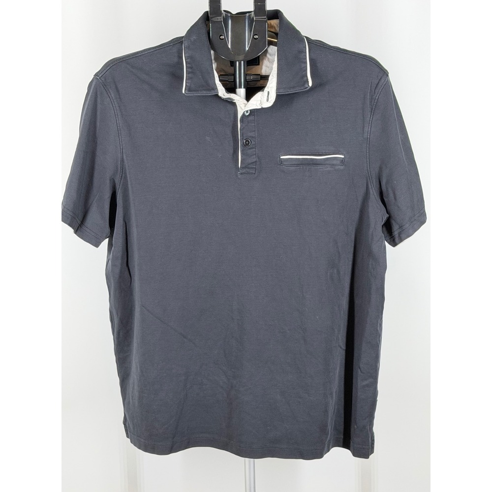 7 Diamonds Zephyr Mens Polo Shirt Black‎ Short Sleeve L